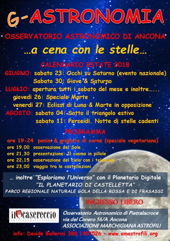 A CENA CON LE STELLE 2018